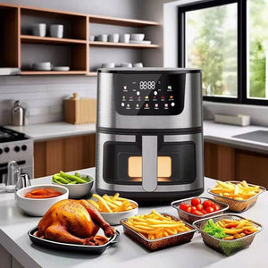 Friteuză Air Fryer cu aer cald RAF 9L – 1950W, 10 programe digitale,gatire fara ulei,R 5395 Mix Mart