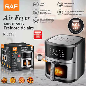 Friteuză Air Fryer cu aer cald RAF 9L – 1950W, 10 programe digitale,gatire fara ulei,R 5395 Mix Mart