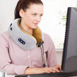 Pernă de Masaj pentru Gât cu Vibrații – Spumă cu Memorie, Relaxare Intensă și Suport Ergonomic Mix Mart