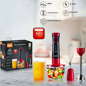 Blender de mână RAF R-293R – 600W,4 in 1, funcție Turbo Boost Mix Mart
