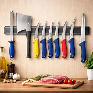 Set Profesional Macelarie 8 Piese – 6 Cutite, Satar pentru Oase si Masat Magnetic Mix Mart