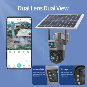 📡 Camera de Supraveghere cu Panou Solar 4G – Senzor de MiscarE, Lentile Duble, 4G HD 8MP | Monitorizare Zi si Noapte, Autonomie Maxima ☀️🎥 Mix Mart