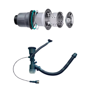 Chiuveta Multifunctionala cu 2 Cascade si Afisaj Digital - Negru Grafit 750x460mm MixMart