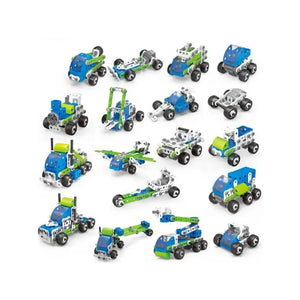 🧩 Set 18-în-1 – Blocuri de construcție vehicule utilitare - Micul Inginer Mix Mart