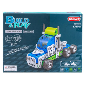 🧩 Set 18-în-1 – Blocuri de construcție vehicule utilitare - Micul Inginer Mix Mart