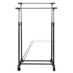 👗 Stender Telescopic cu 2 Bare pentru Umerase – Suport Reglabil, Stabil si Ideal pentru Orice Tip de Haine Mix Mart