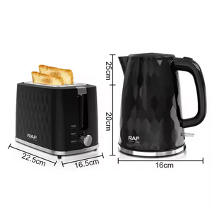 Set pentru mic dejun 2 în 1 RAF R19000 – fierbător electric și prăjitor de pâine cu 2 felii Mix Mart