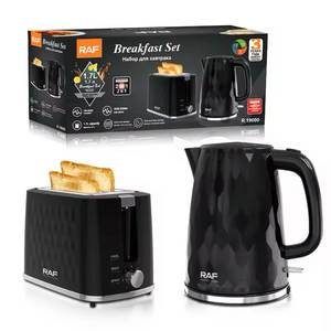 Set pentru mic dejun 2 în 1 RAF R19000 – fierbător electric și prăjitor de pâine cu 2 felii Mix Mart