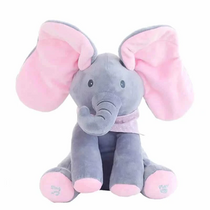 🐘 Jucarie Elefant Cucu-Bau Interactiv Muzical limba română – 30 cm Mix Mart