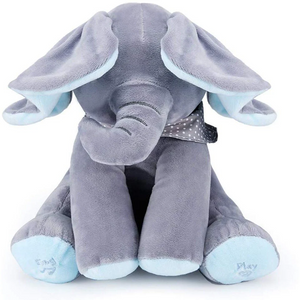 🐘 Jucarie Elefant Cucu-Bau Interactiv Muzical limba română – 30 cm Mix Mart