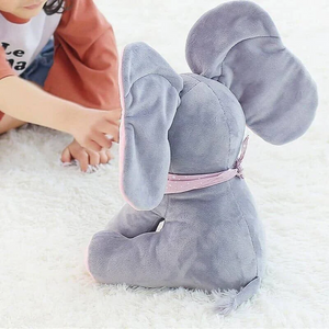🐘 Jucarie Elefant Cucu-Bau Interactiv Muzical limba română – 30 cm Mix Mart