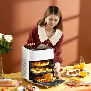 Friteuză Airfryer 15L cu afișaj digital – cuptor cu aer cald, gătit fără ulei, capacitate mare Mix Mart
