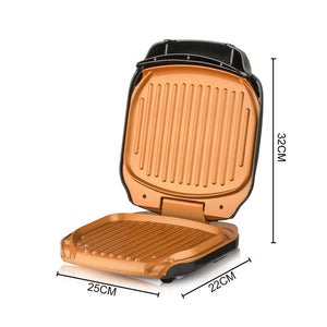 Grătar electric RAF R522 – 1000W, cu capac, plăci antiaderente Mix Mart