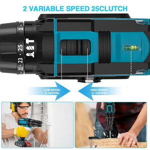 Mașină de găurit și înșurubat – 2 baterii ,acumulator,set coplet pentru multiple aplicatii Mix Mart