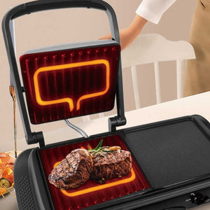 Grill electric 2 în 1 RAF – 1600W, grill simplu și dublu Mix Mart