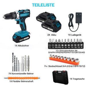 Mașină de găurit și înșurubat – 2 baterii ,acumulator,set coplet pentru multiple aplicatii Mix Mart
