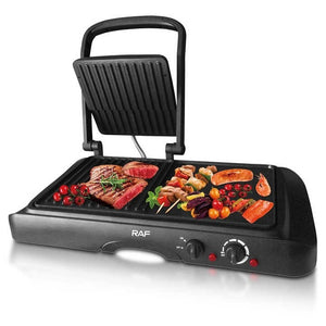 Grill electric 2 în 1 RAF – 1600W, grill simplu și dublu Mix Mart