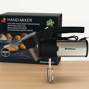 Mixer de bucătărie Hoffmans HM 931 – 1000W, carcasă inox, 5 viteze, accesorii pentru mixare și frământare Mix Mart