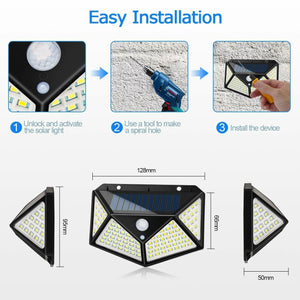 Set 2 Lampi Solare cu Senzor de Miscare – Iluminare Exterior Gradina si Alei MixMart