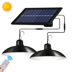 Lampă Solară Suspendată cu 2 Becuri LED și Senzor – Iluminare Eficientă, Economie de Energie și Instalare Versatilă Mix Mart