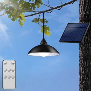 Lampă Solară Suspendată cu 2 Becuri LED și Senzor – Iluminare Eficientă, Economie de Energie și Instalare Versatilă Mix Mart