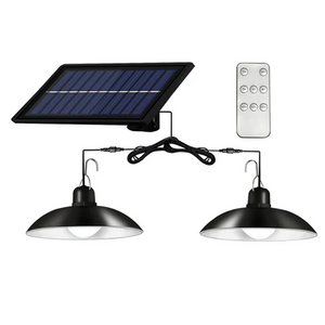 Lampă Solară Suspendată cu 2 Becuri LED și Senzor – Iluminare Eficientă, Economie de Energie și Instalare Versatilă Mix Mart