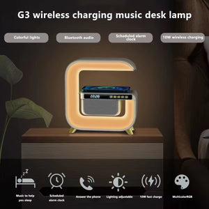 Lampă smart LED multifuncțională, formă G pătrat, cu încărcare wireless Mix Mart