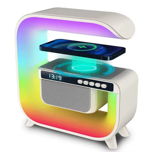 Lampă smart LED multifuncțională, formă G pătrat, cu încărcare wireless Mix Mart