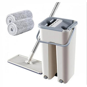 Mop Inovator cu Două Recipiente Separate și 2 Capete din Microfibră – Curățare Eficientă, Fără Efort și Fără Murdărie Mix Mart