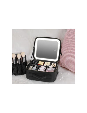 Geantă Make-up cu Oglindă și Lumină LED – Organizare Eficientă, Iluminare Profesională și Design Elegant Mix Mart