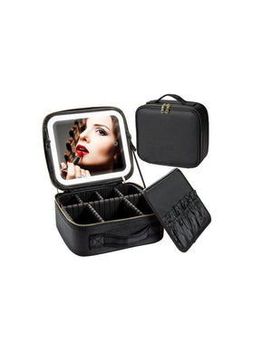Geantă Make-up cu Oglindă și Lumină LED – Organizare Eficientă, Iluminare Profesională și Design Elegant Mix Mart