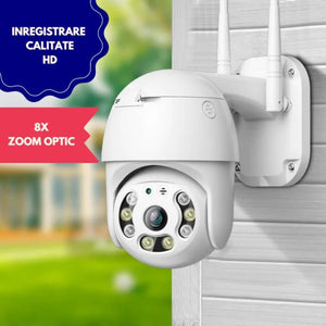 📹 Camera Supraveghere WiFi Full HD cu Rotire 360° – Vedere Color Noaptea & Detectie Umana Mix Mart