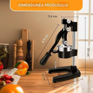 Storcător Manual pentru Citrice din Oțel Inoxidabil – Randament Ridicat peste 98%, Presare Rapidă în 10 Secunde, Bază Antiderapantă și Capacitate 300 ml Mix Mart