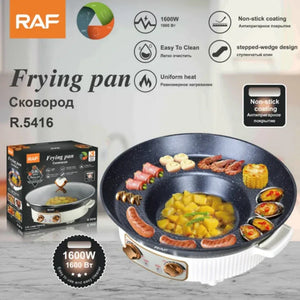 Tigaie electrică 2 în 1 RAF R5416 – 1600W, capacitate 2L, cu capac Mix Mart