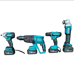 Trusă electrica scule – autofiletantă, flex, rotopercutor și mașină cu impact, 2 acumulatori Mix Mart