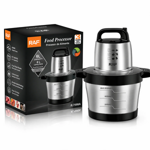 Tocator Electric Profesional RAF cu Bol din Inox si 4 Lame Duble din Otel Inoxidabil Mix Mart