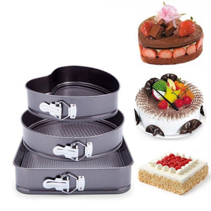 🍰 Set 3 Forme pentru Prajituri – Rotunda, Patrata si Inima – Coacere Uniforma, Design Versatil si Rezultate Perfecte 🎂✨ Mix Mart