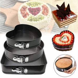 🍰 Set 3 Forme pentru Prajituri – Rotunda, Patrata si Inima – Coacere Uniforma, Design Versatil si Rezultate Perfecte 🎂✨ Mix Mart