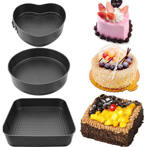 🍰 Set 3 Forme pentru Prajituri – Rotunda, Patrata si Inima – Coacere Uniforma, Design Versatil si Rezultate Perfecte 🎂✨ Mix Mart