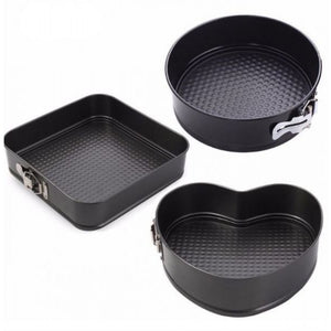 🍰 Set 3 Forme pentru Prajituri – Rotunda, Patrata si Inima – Coacere Uniforma, Design Versatil si Rezultate Perfecte 🎂✨ Mix Mart