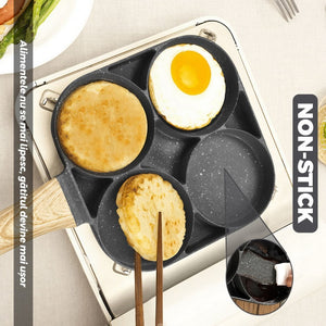 Tigaie cu Forme MRG M1123 – 4 Compartimente Rotunde, Non-Stick, 34 cm – Gatit Rapid, Ordorat si Fara Lipire Mix Mart