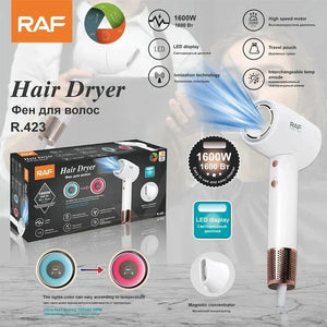 Uscător de păr RAF R423 – 1600W, 2 viteze, 3 trepte de temperatură, cap magnetic Mix Mart