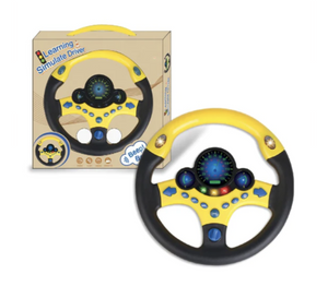 🚗 Volan Interactiv de Jucarie – Rotativ 360°, cu Lumini si Sunete | Distractie, Educatie si Dezvoltare pentru cei Mici 🎵✨ Mix Mart