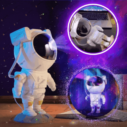 Proiector tip astronaut cu stele și galaxii – lumină ambientală Mix Mart