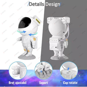 Proiector tip astronaut cu stele și galaxii – lumină ambientală Mix Mart
