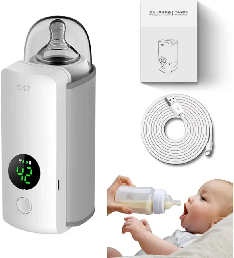 Încălzitor portabil pentru biberoane cu acumulator  și display LCD Mix Mart