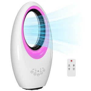 Ventilator pentru Birou Fără Palete, 60W, Silențios, Telecomandă, LED 4 Culori Mix Mart