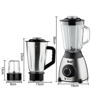 Blender Electric 3 în 1 RAF R-2871 – 1000W, 1.5L, Sticlă + Inox Mix Mart