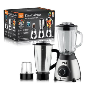 Blender Electric 3 în 1 RAF R-2871 – 1000W, 1.5L, Sticlă + Inox Mix Mart