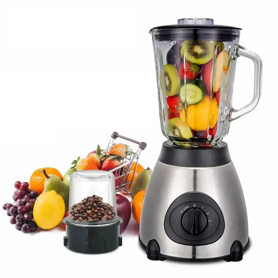 🥤 Blender din Inox Sonymax 2in1 – 2200W, 5 Viteze + Rasnita Inclusa